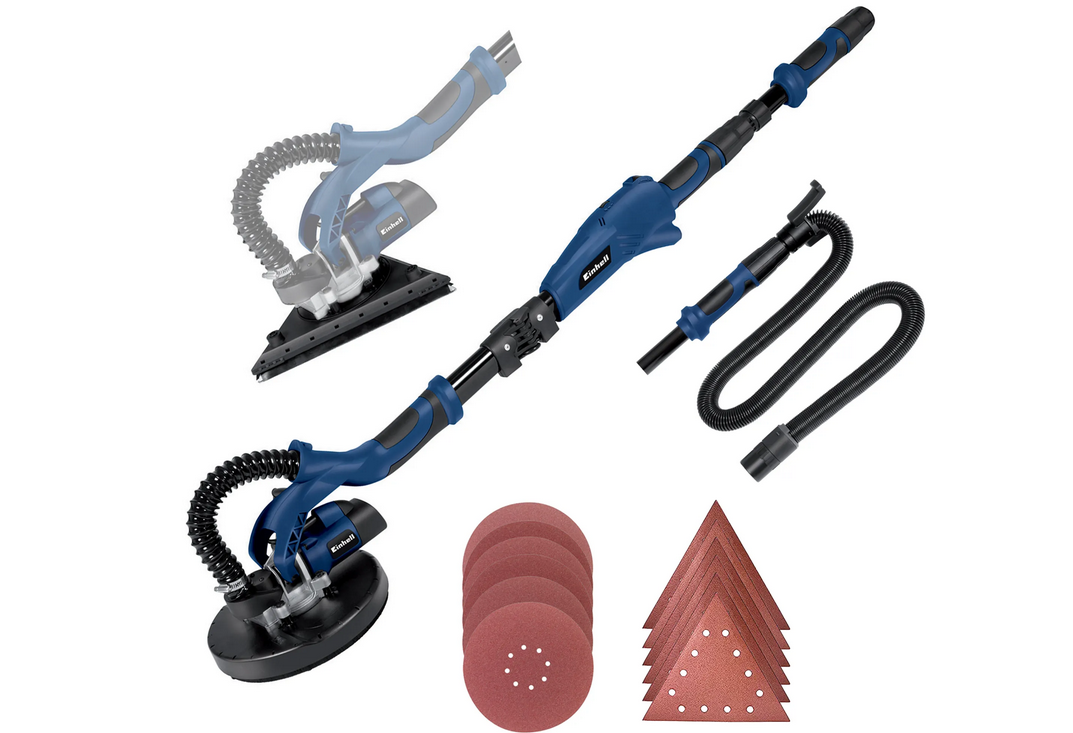 Einhell 4259965 BT-SG 710 X Trockenbauschleifer-Set + 12 Schleifblätter 710W