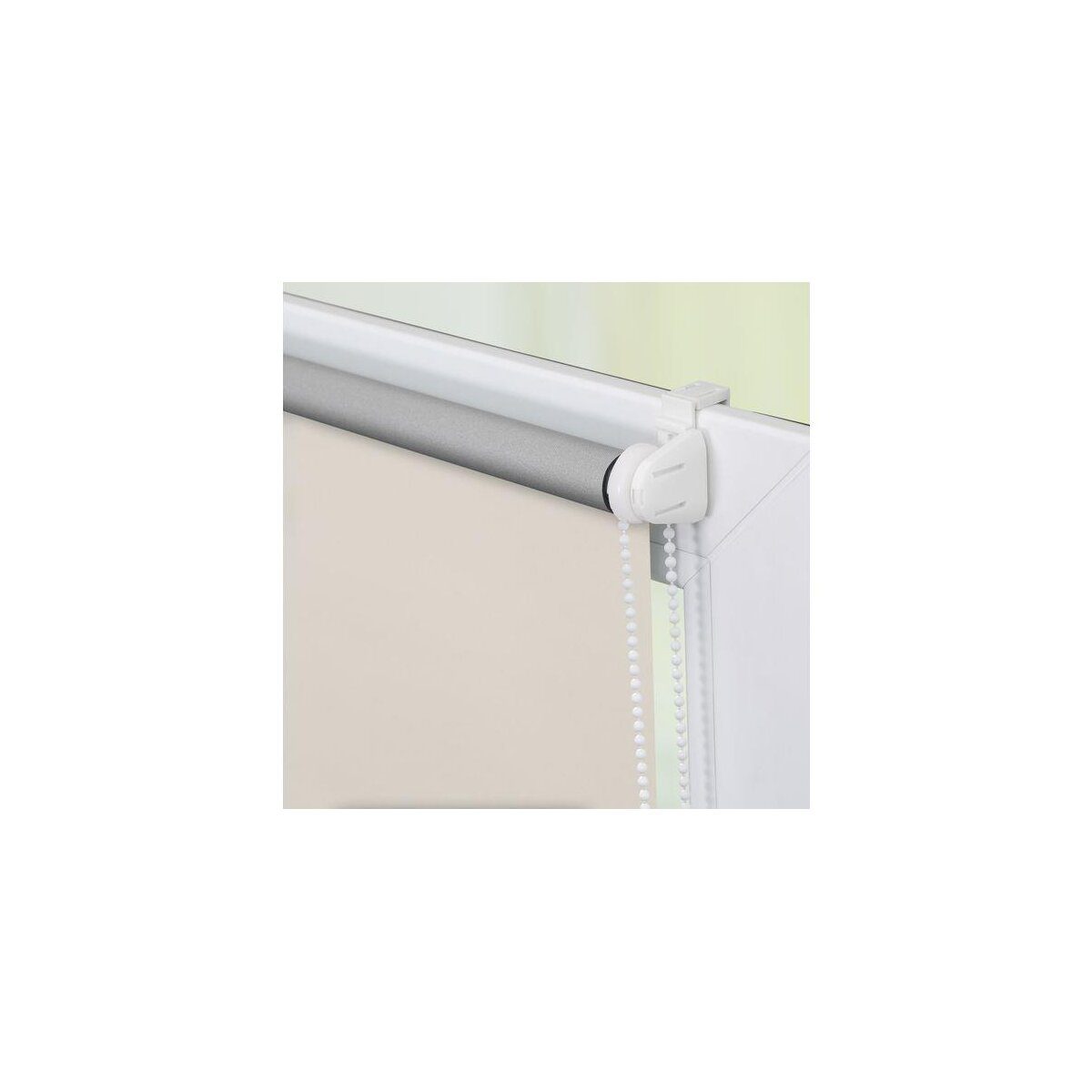 Lichtblick 2x set of thermal roller blinds, Klemmfix, blackout, 60 x 150 cm, cream