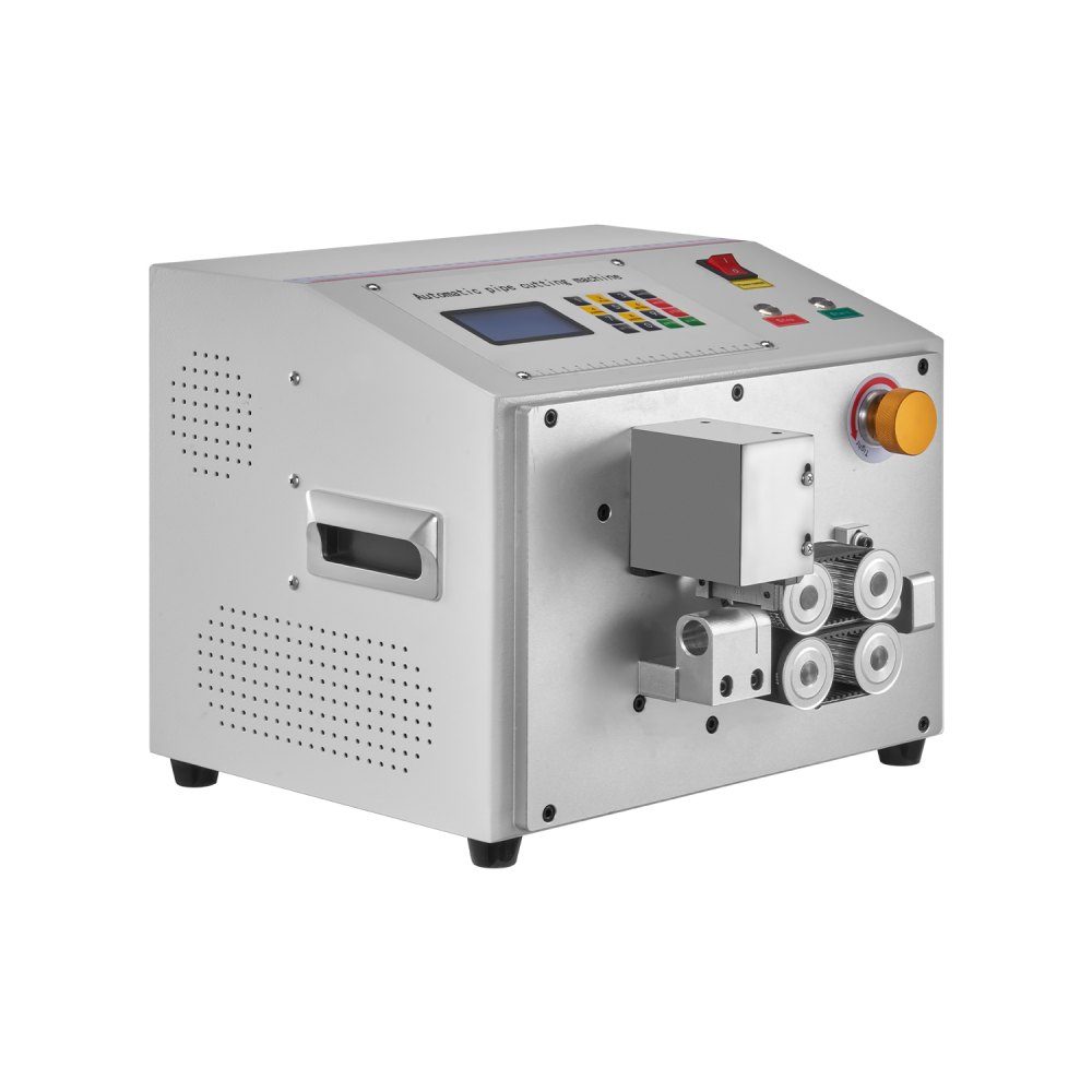 Automatic shrink tube cutter, pipe cutting machine with LCD display, 1-20mm cutting diameter, 0.1-99999.9mm cutting length for PVC-PE pipes, silicone pipes, soft water pipes