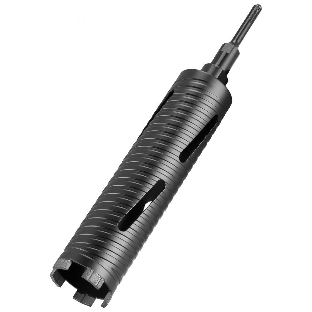 Wiertarka rdzeniowa φ 64 mm Głębokość wiercenia 241 mm, gwint wewnętrzny M16, wiertarka diamentowa na sucho Wiertło rdzeniowe z 3 adapterami Wiertło pilotujące Klucz imbusowy do muru z cegły żelbetowej