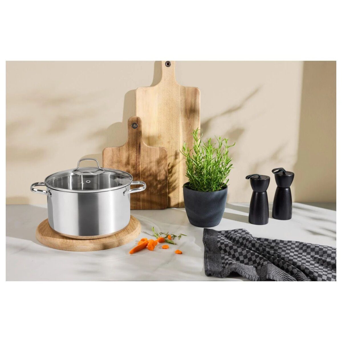 SILVERCREST® Premium-Edelstahltopf, Ø 24 cm