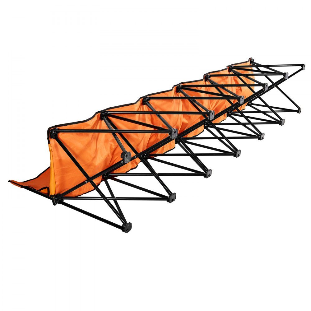 Draagbare teambank, campingbank (6 personen) met zijvakken en draagtas, opvouwbare bank met rugleuning, zijbank, sportbank voor voetbal, honkbal, buitenactiviteiten, oranje