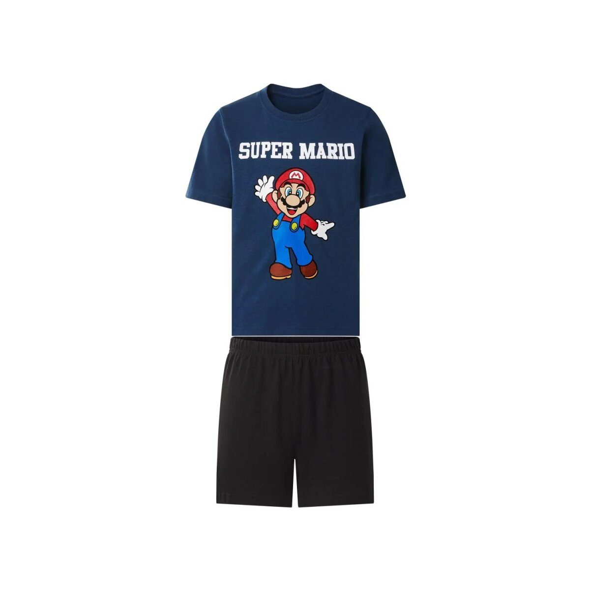 Fashion UK Boys Minecraft Super Mario Pajamas (Navy/Black, 158/164)