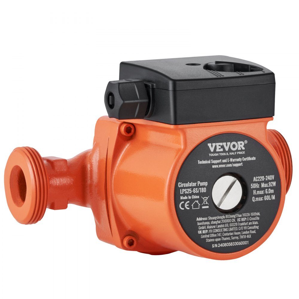 Heating pump circulation pump cast iron 220 V 92 W, 60l/min max