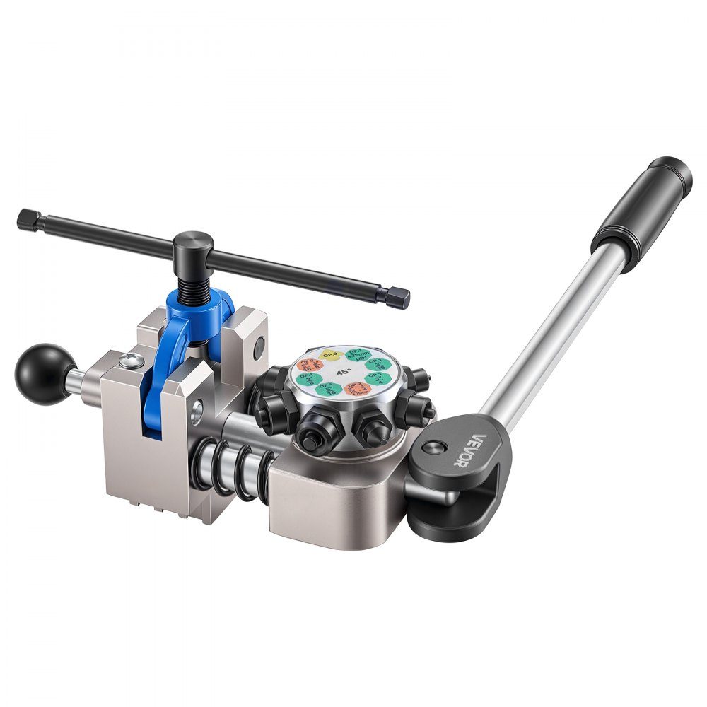 9-delige remleiding affakkelgereedschapset, 45° affakkelgereedschap voor bel- en dubbel affakkelen, pijpexpander met 4 sets matrijzen voor 4,76-9,52 mm OD, remleidingreparatieset voor voertuigen