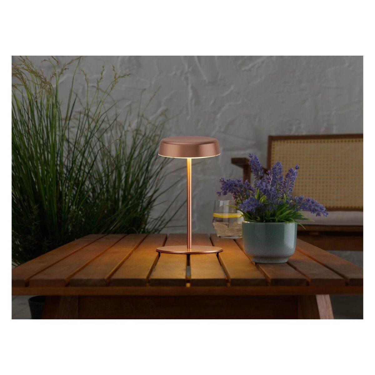 LIVARNO home LED batterij tafellamp (brons)