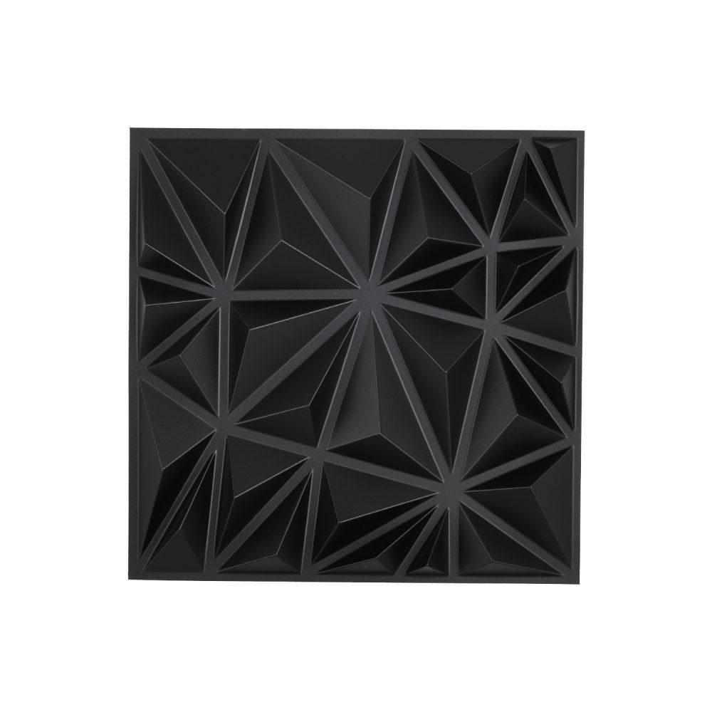 3D Wall Panels Set of 33 30x30cm PVC Modern Minimalist Wall Panels 2.97m² Wall Decoration Interior for Ceiling Bedroom Living Room Playroom Matt Black