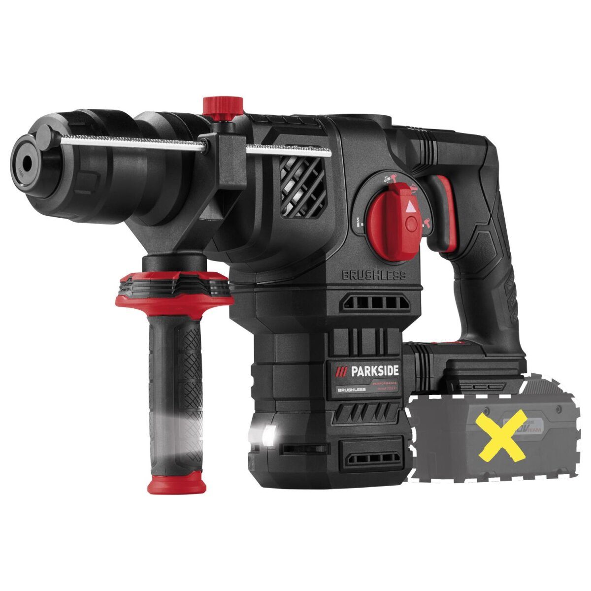Kombimłotek akumulatorowy PARKSIDE PERFORMANCE® 20 V »PKHAP 2058 A1«, bez akumulatora i ładowarki