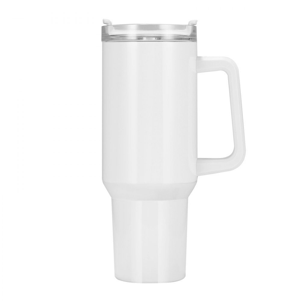 Sublimation Mugs 8pcs (1183ml), Stainless Steel Sublimation Mugs with Lid & Straw & Handle, Double Wall Insulated Sublimation Blanks for Custom DIY Design Gifts