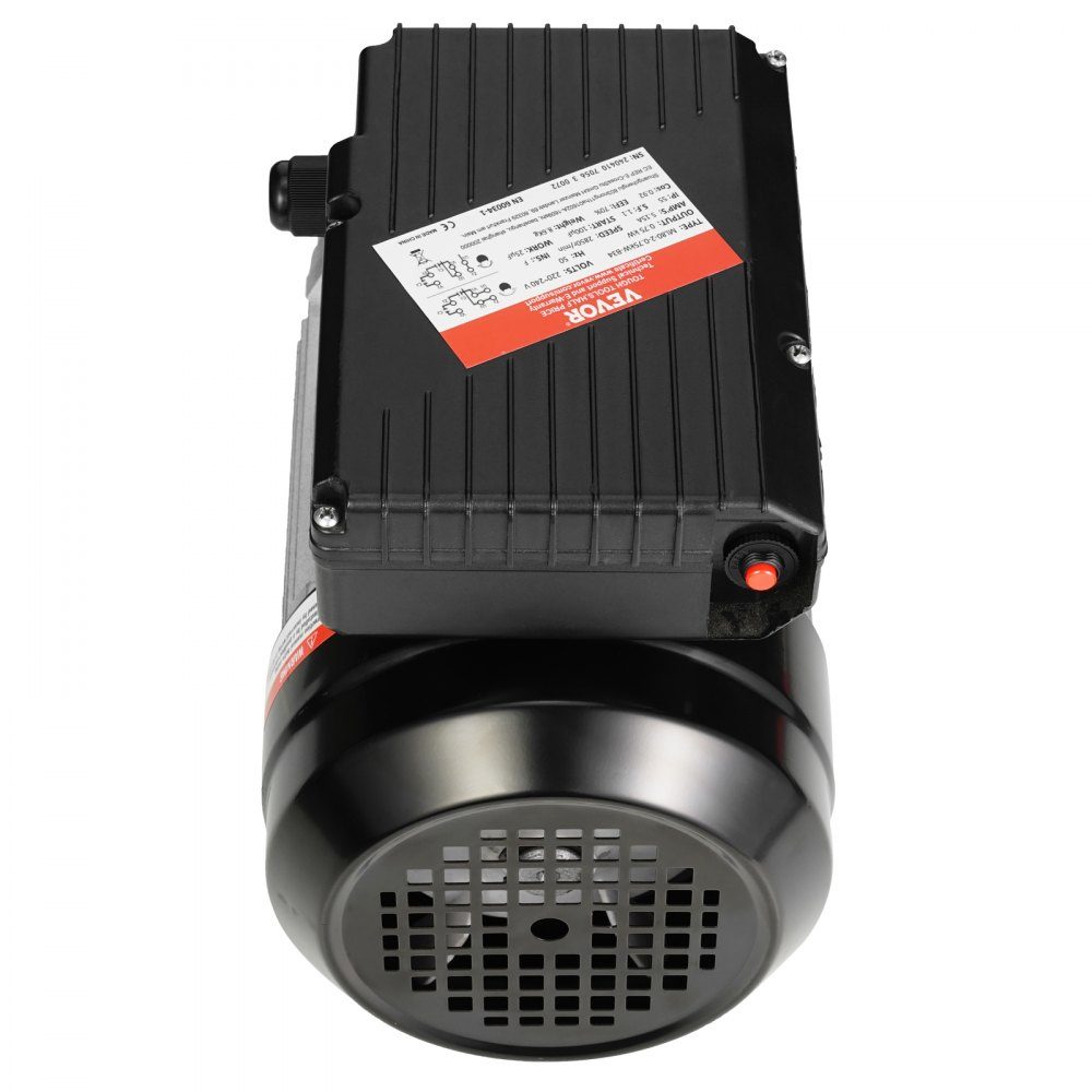 0,75 kW Elektromotor 2850 U/min AC 220–240 V 5,15 A 80 B34 Rahmen Luftkompressormotor einphasig 19 mm Keilwelle Rechts-/Linksdrehung für landwirtschaftliche Maschinen und allgemeine Geräte