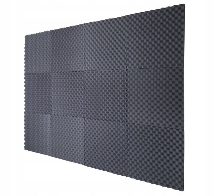 12x premium sound insulation panels acoustic foam 3 cm - 3m2 set