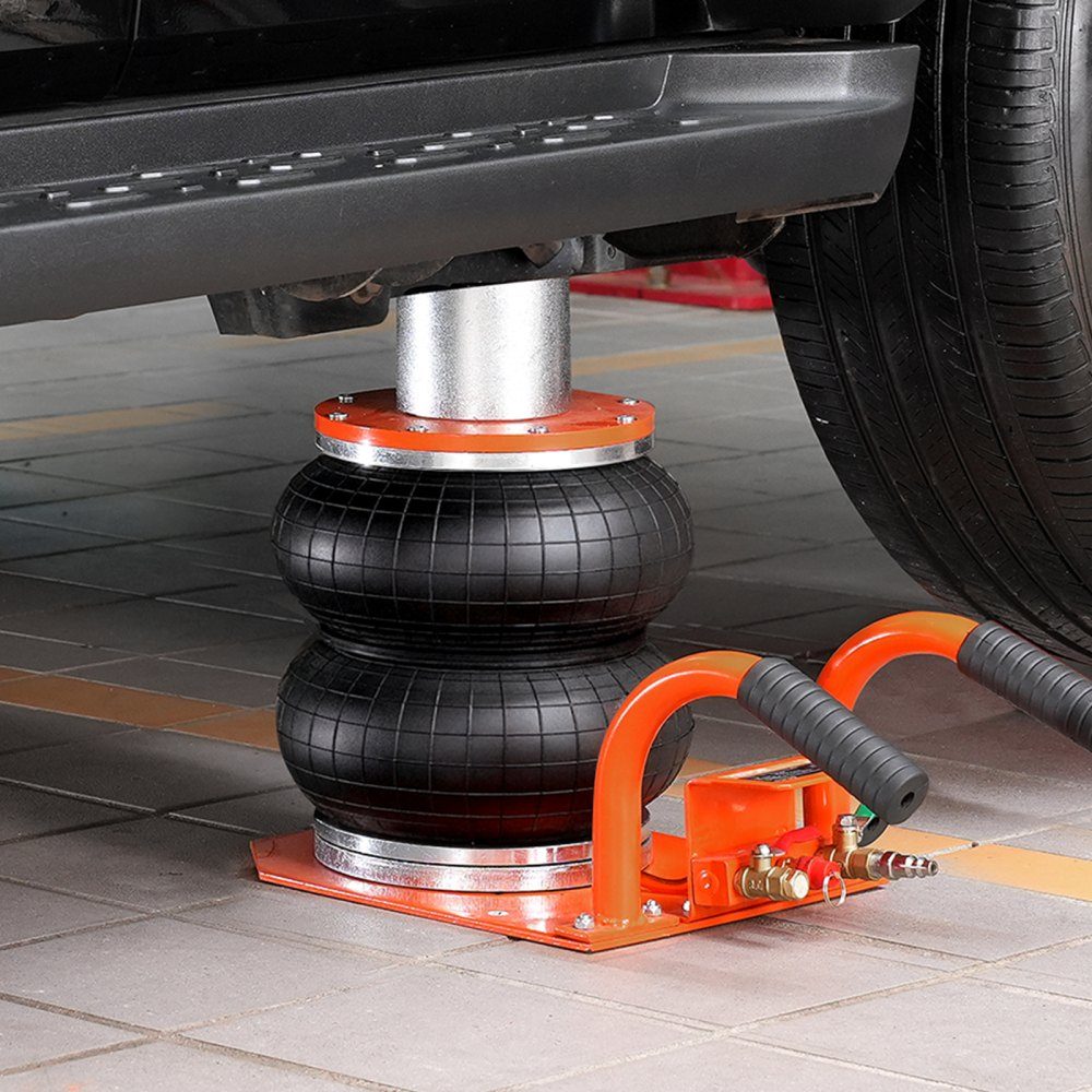 Pneumatic car jack Air Jack adjustable 3 t with raised column, easy to lift and space-saving car jack with thick rubber pad and short handle, for sedan SUV pickup