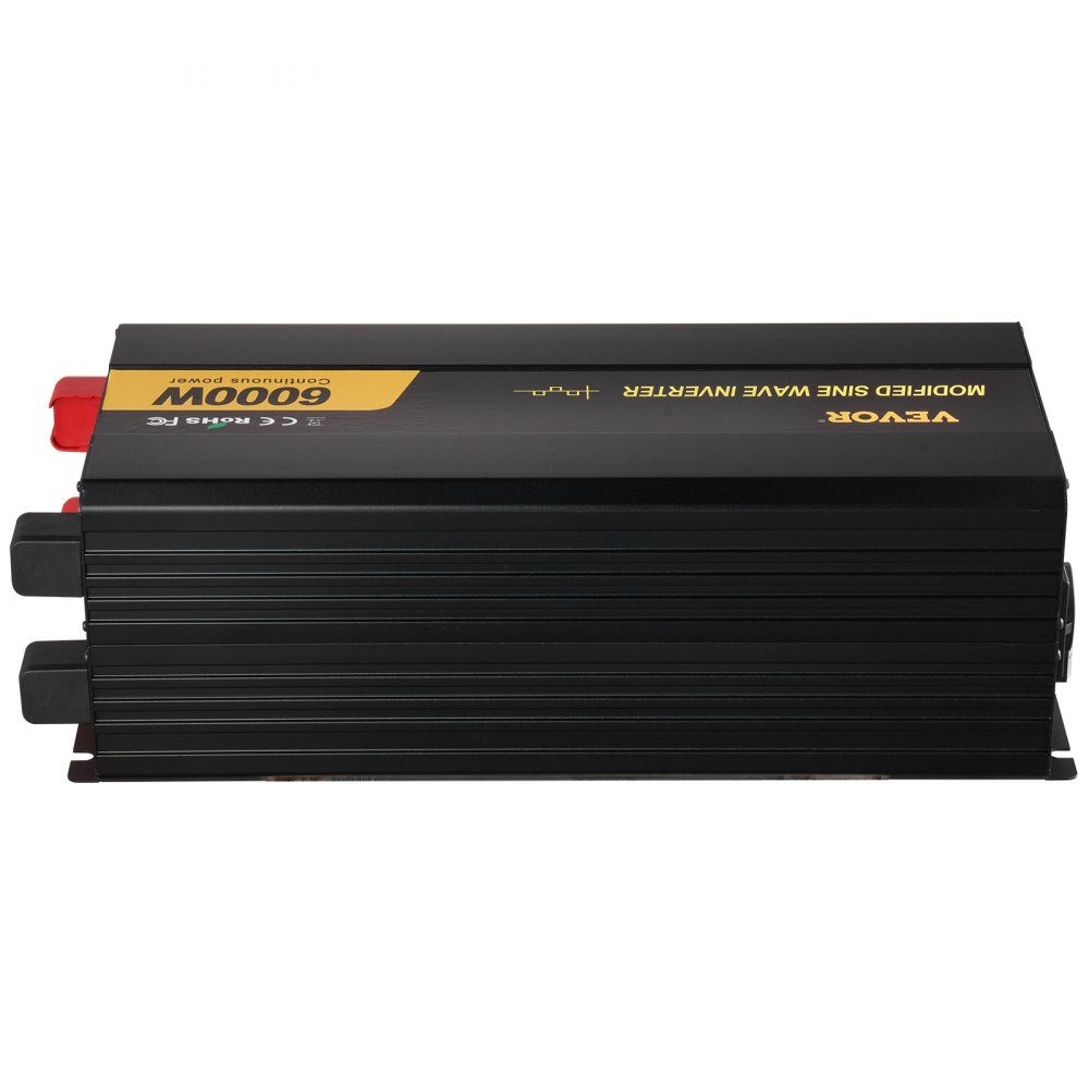 Power Inverter 6000W Modified Sine Wave Inverter DC 12V to AC 230V Car Converter with LCD Display LED Indicators EU Sockets Power Inverter for Car RV Truck Boat Travel