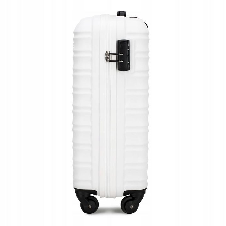 Valise premium valise de voyage valise de bord avec baleines plastique ABS 34l blanc