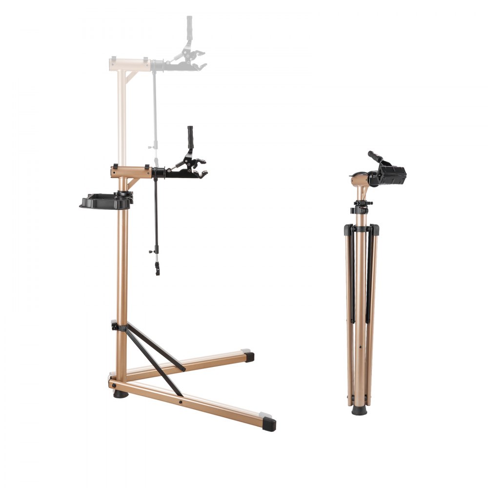 Bicycle Repair Stand, Bicycle Repair Stand (49.9kg Load Capacity) with 1025-1510mm Adjustable Height and Large Tool Tray, Foldable Maintenance Stand for Mountain Bikes, Road Bikes
