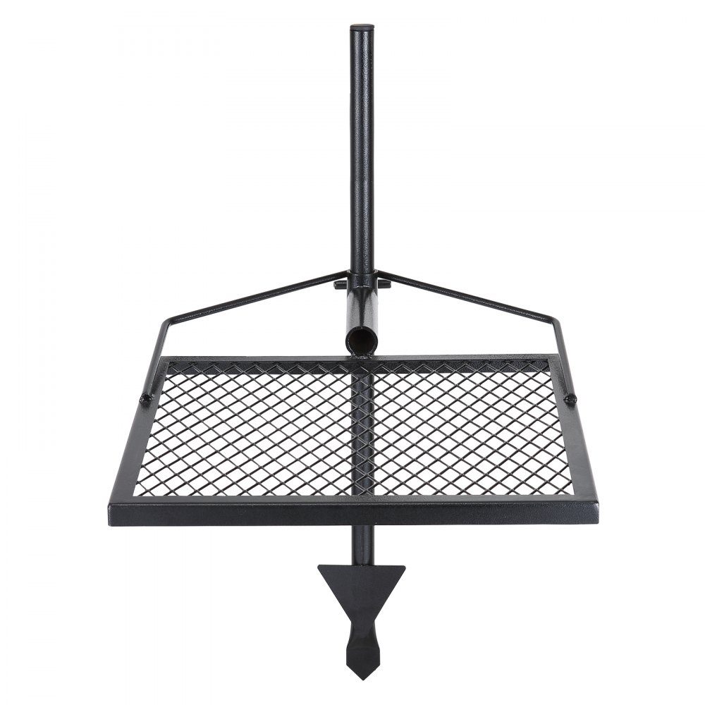 Rôtissoire en acier gril pivotant 405x405mm gril à charbon de bois support de gril portable support de gril 6 kg capacité de charge 300 ℃ gril à rôtir autoportant barbecue grill chariot barbecue camping