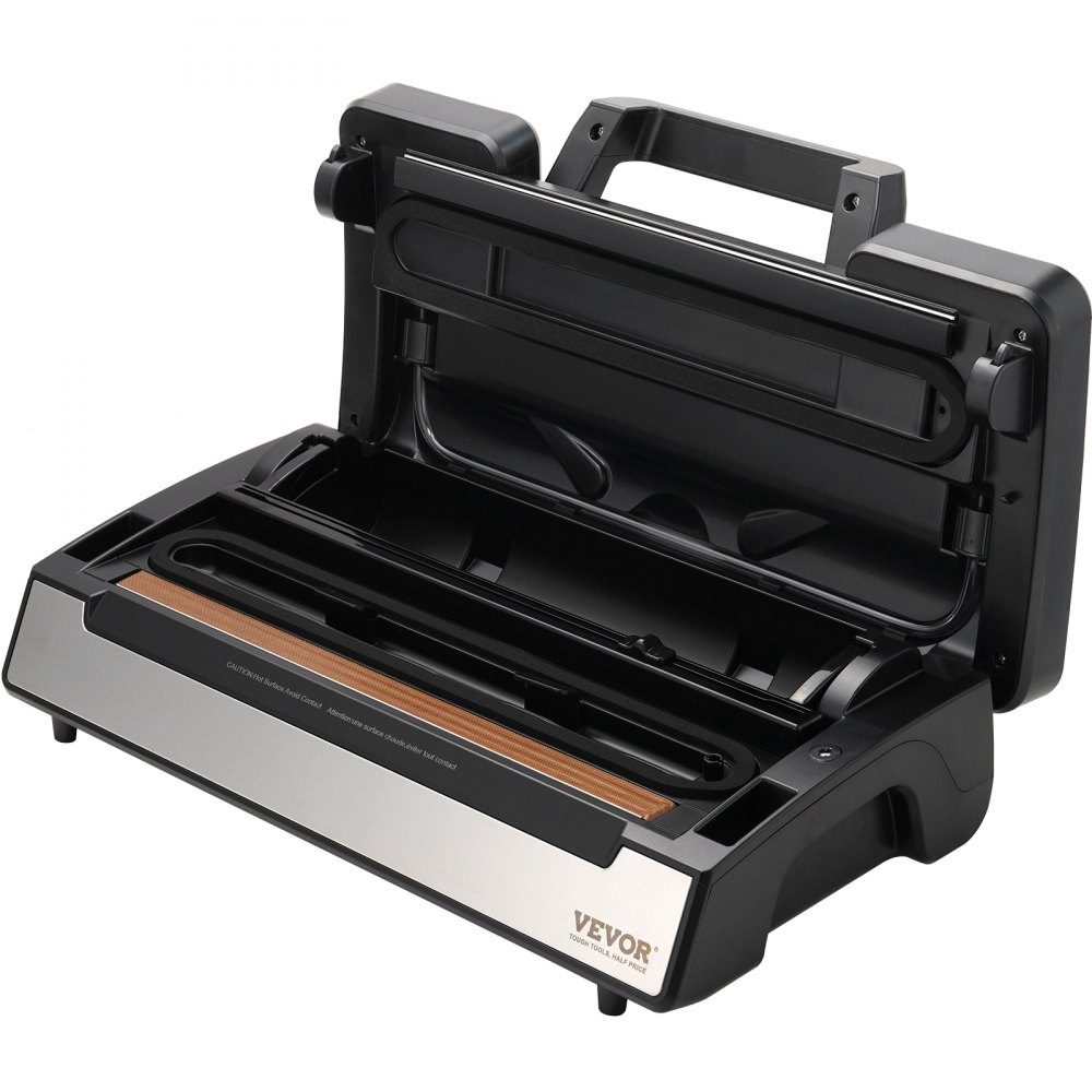 Vacuum sealer 130W vacuum sealer 90Kpa welding machine 30cm welding length Film welding machine for dry or moist foods Includes 10x vacuum bags, 2x vacuum bag roll and hose