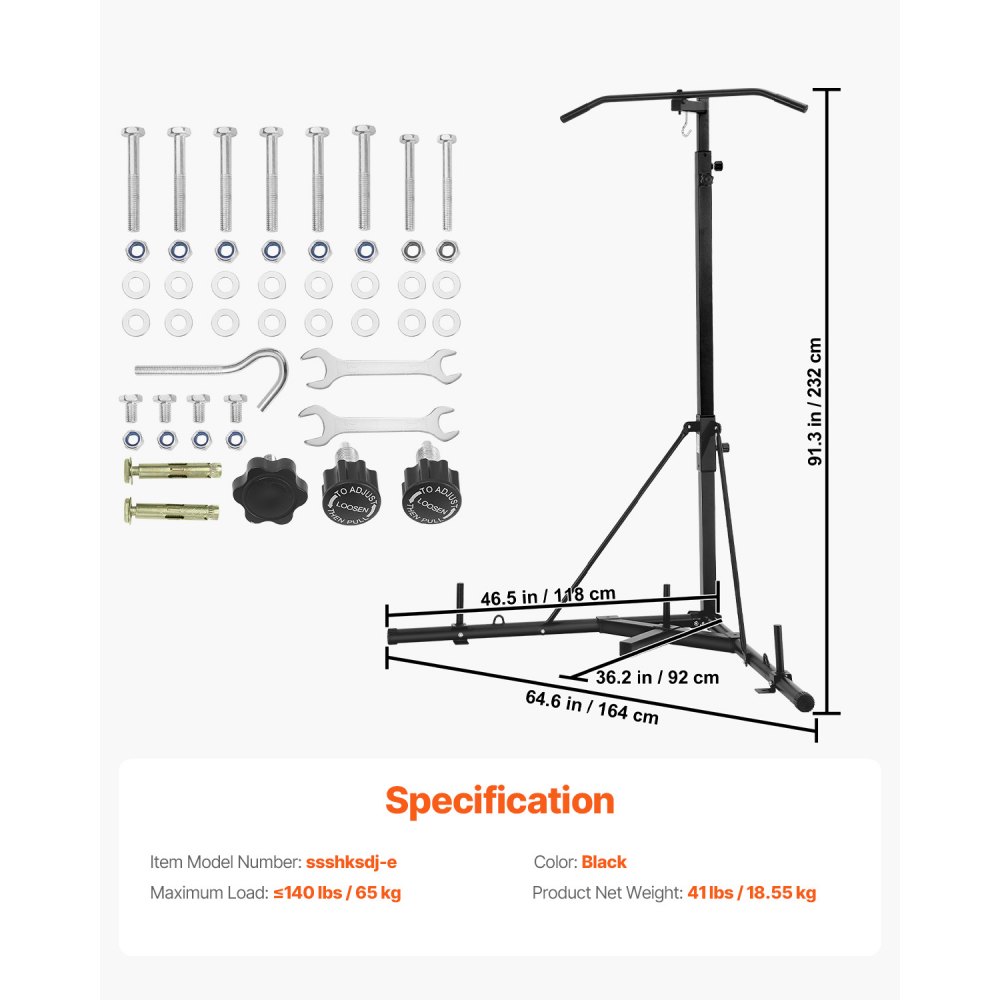 2-in-1 bokszakstandaard trainingsapparaat zandzakframe van staal, in hoogte verstelbare bokszakhouder met optrekstang (draagvermogen 65 kg), vrijstaande fitnessapparatuur voor in de sportschool zwart 2-in-1 bokszakstandaard trainingsapparaat zandzakframe van staal, in hoogte verstelbare bokszakhouder met optrekstang (draagvermogen 65 kg), vrijstaande fitnessapparatuur voor in de sportschool zwart