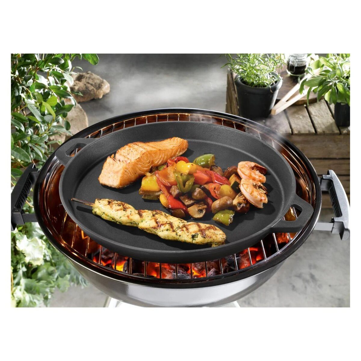 GRILLMEISTER cast iron grill plate/grill pan
