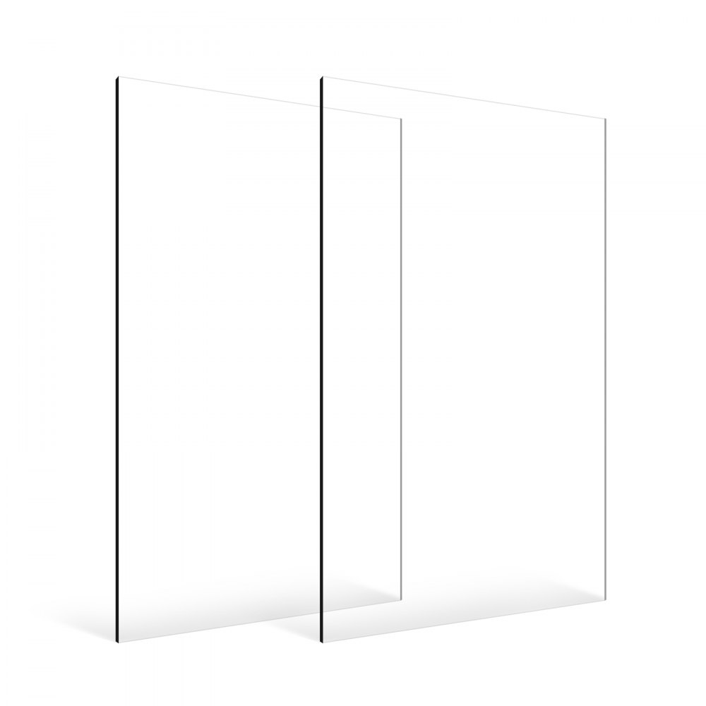 Plexiglas acrylplaten, set van 2 plastic platen, 610x1219 mm, 3 mm dik, helder gegoten plastic glas voor ambachtelijke projecten, vervangend glas voor fotolijsten, doe-het-zelf-display, gemakkelijk te snijden Plexiglas acrylplaten, set van 2 plastic platen, 610x1219 mm, 3 mm dik, helder gegoten plastic glas voor ambachtelijke projecten, vervangend glas voor fotolijsten, doe-het-zelf-display, gemakkelijk te snijden