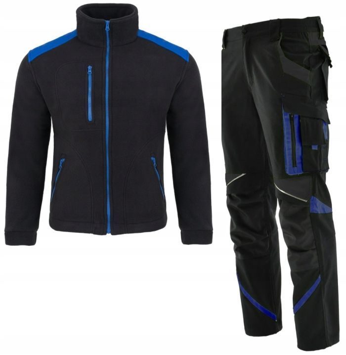 Ensemble PANTALON DE TRAVAIL Premium avec veste pour ouvriers de montage bleu