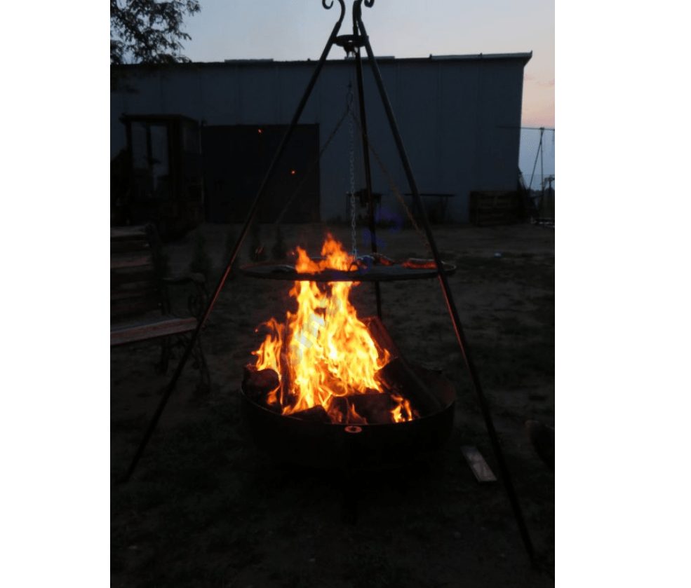 #SALE# XXXL mobile designer fire bowl handmade 80cm