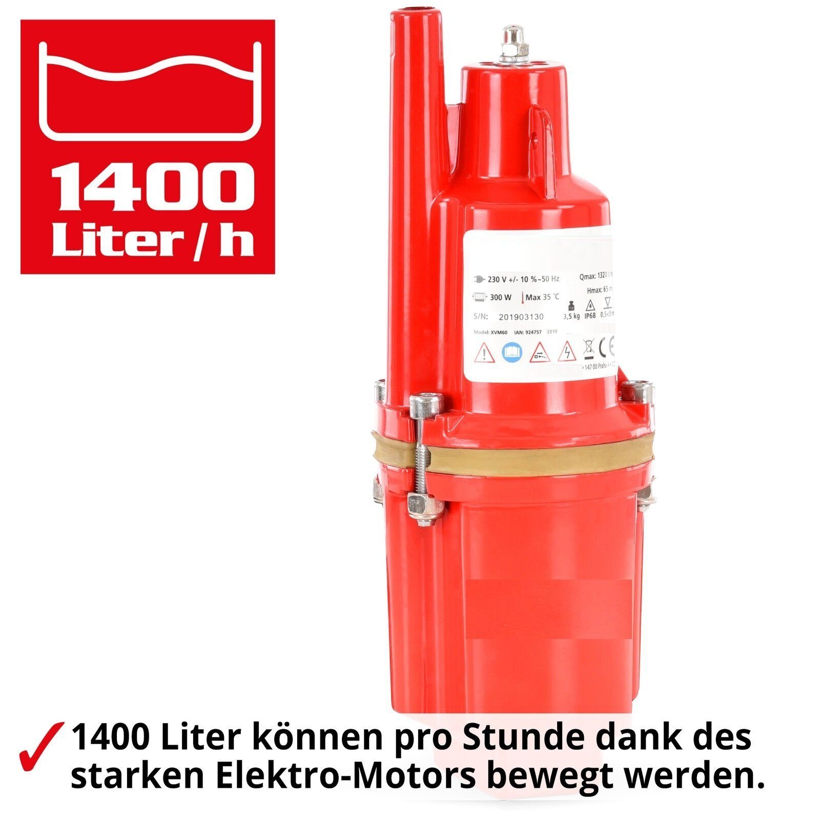 Submersible pump well pump well deep pipe pump membrane pump 1400 l/h