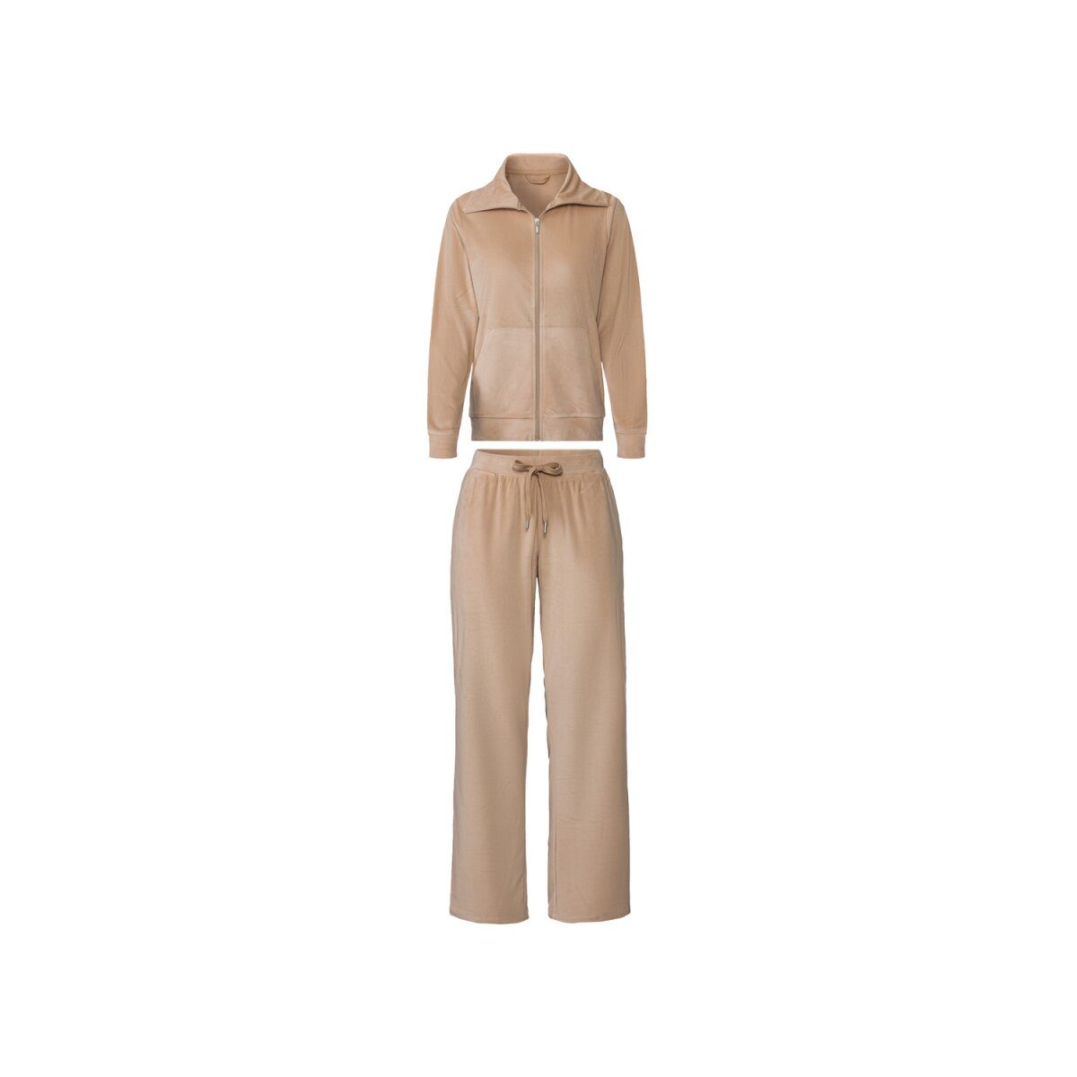 esmara® women's Nicki suit, 2-piece, with stand-up collar (beige, S(36/38))