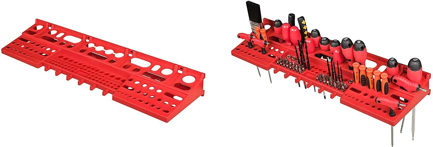 Tool wall set tool holder with perforated wall storage system tool perforated wall wall shelf workshop shelf 115x78