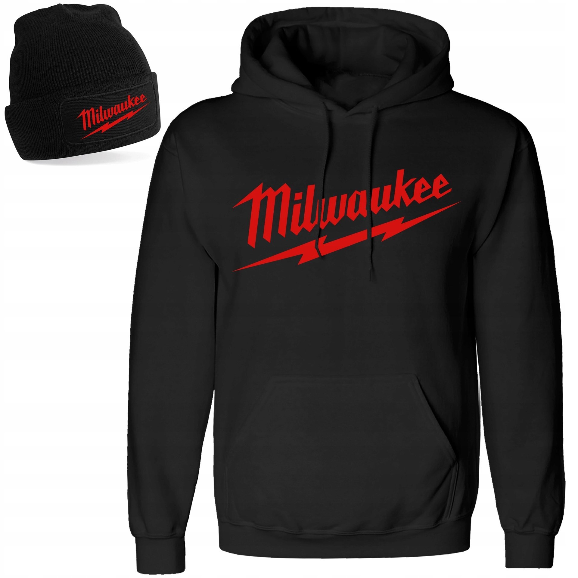 MILWAUKEE PREMIUM hoodie sweatshirt pullover men's sweater & hat in a set