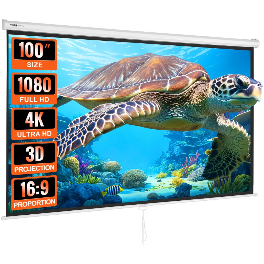 Projectieprojectiescherm 100" HD 4K Buiten Binnen Handmatig projectorscherm Snel opvouwbaar Draagbaar filmscherm 16:9 voor thuisbioscoop, camping en vrijetijdsevenementen Zwart Projectieprojectiescherm 100" HD 4K Buiten Binnen Handmatig projectorscherm Snel opvouwbaar Draagbaar filmscherm 16:9 voor thuisbioscoop, camping en vrijetijdsevenementen Zwart