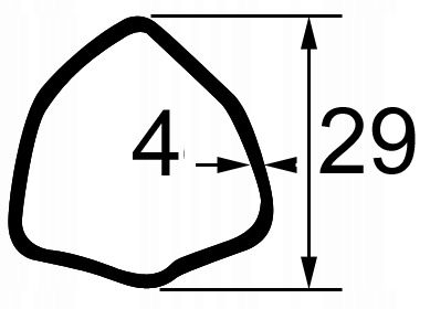 Tube triangle interne 29x4 PM DIDOT TTI02-1