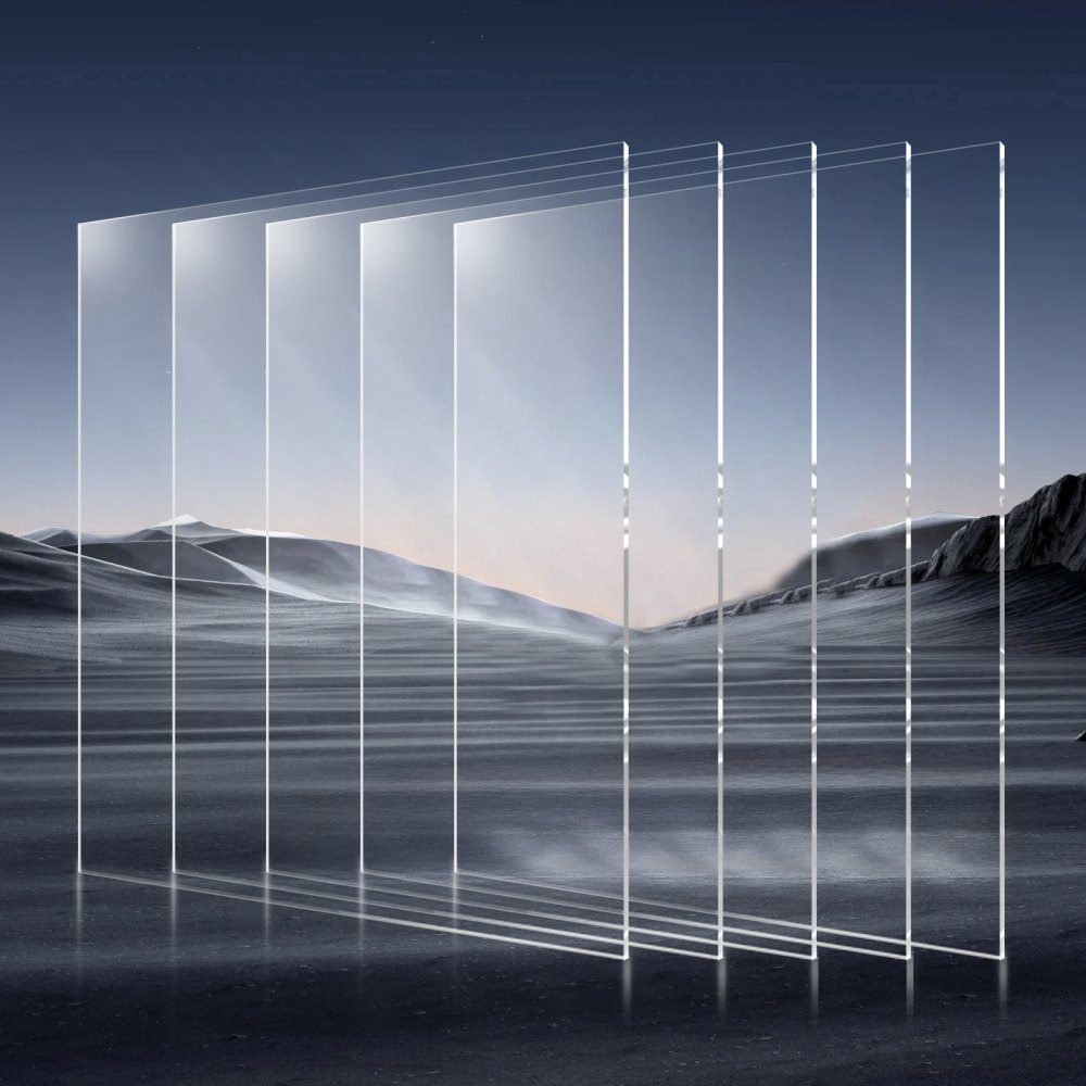 PET/Plexiglasplatten, Set mit 5 Kunststoffplatten, 610 x 914 mm, 1 mm dick, transparente, flexible Kunststoffplatten zum Basteln, Ersatzglas für Bilderrahmen, DIY-Display-Projekt, einfach zu schneiden
