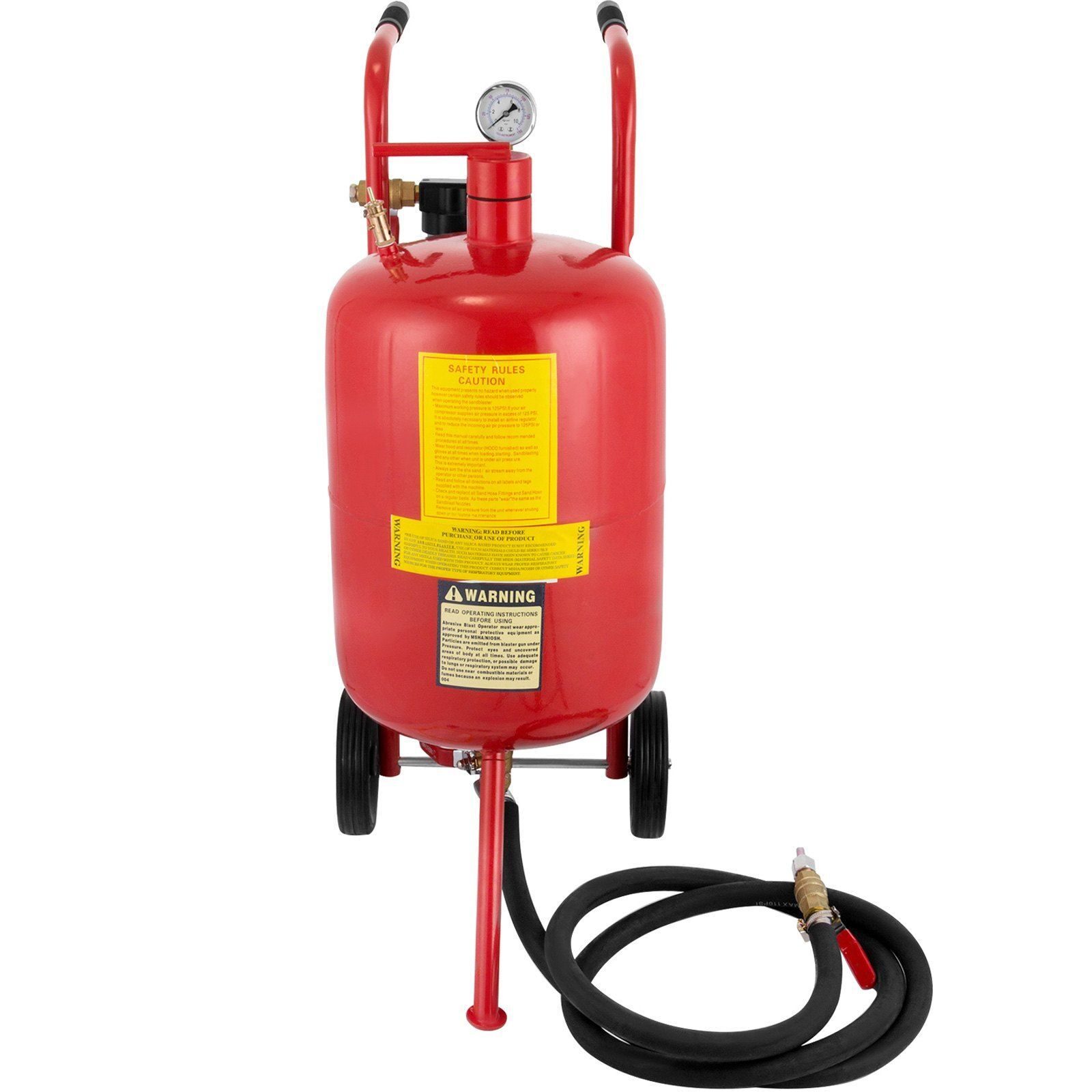 Sandblasting device mobile sandblaster with accessories 40l set