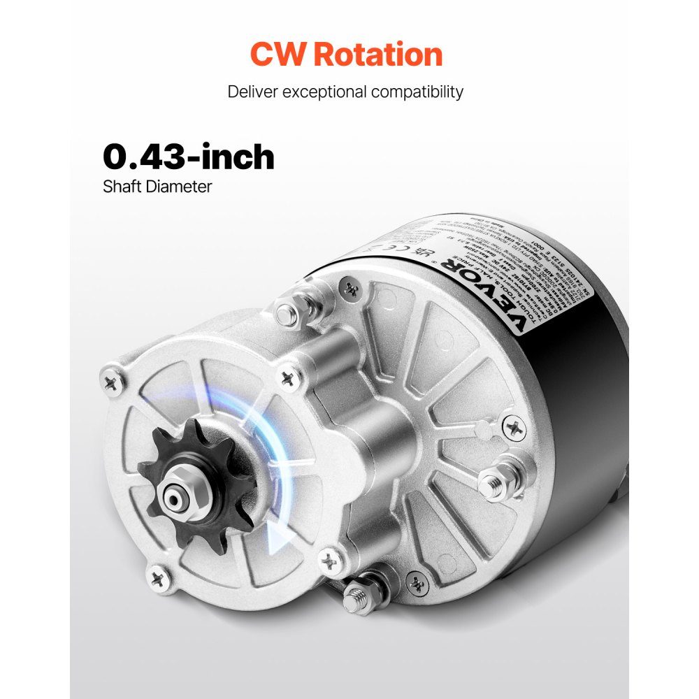 250W Electric DC Motor Kit, Powerful Electric Motor - 24V 2700RPM Brushed Motor with Upgraded Speed ​​Controller, Throttle Grip Kit for Go Karts, E-Bike Motorcycle Scooter