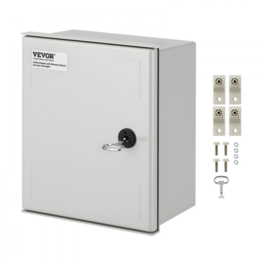Schakelkast, NEMA elektrische verdeelkast, 250x300x140 mm, NEMA 4X glasvezel elektrische behuizing, IP66 water- en stofdicht, geschikt voor binnen- en buitengebruik, inclusief montageplaat Schakelkast, NEMA elektrische verdeelkast, 250x300x140 mm, NEMA 4X glasvezel elektrische behuizing, IP66 water- en stofdicht, geschikt voor binnen- en buitengebruik, inclusief montageplaat