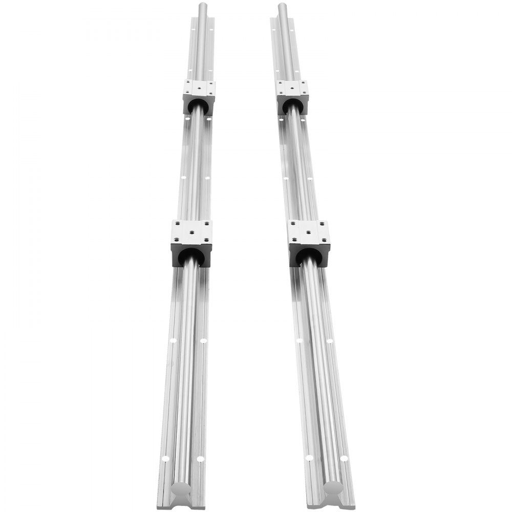 Linear Guide Linear Rail 2pcs SBR20-1200mm Carbon Steel Aluminum Guide Rail with 4pcs SBR20UU Sliding Blocks Linear Bearing Bearing Block CNC Parts for 3D Printer Milling/Lathe Machine