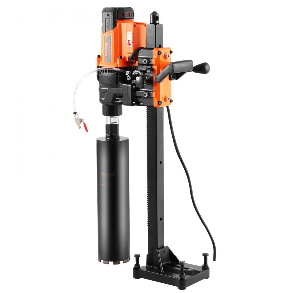 Kernbohrmaschine Diamant-Kernbohrmaschine mit Bohrdurchmesser 2-25 cm mit Ständer und Kernbohrmaschine, 3200 W robuste Betonkernbohrmaschine, Nass- und Trockenanwendung für Betonsteine