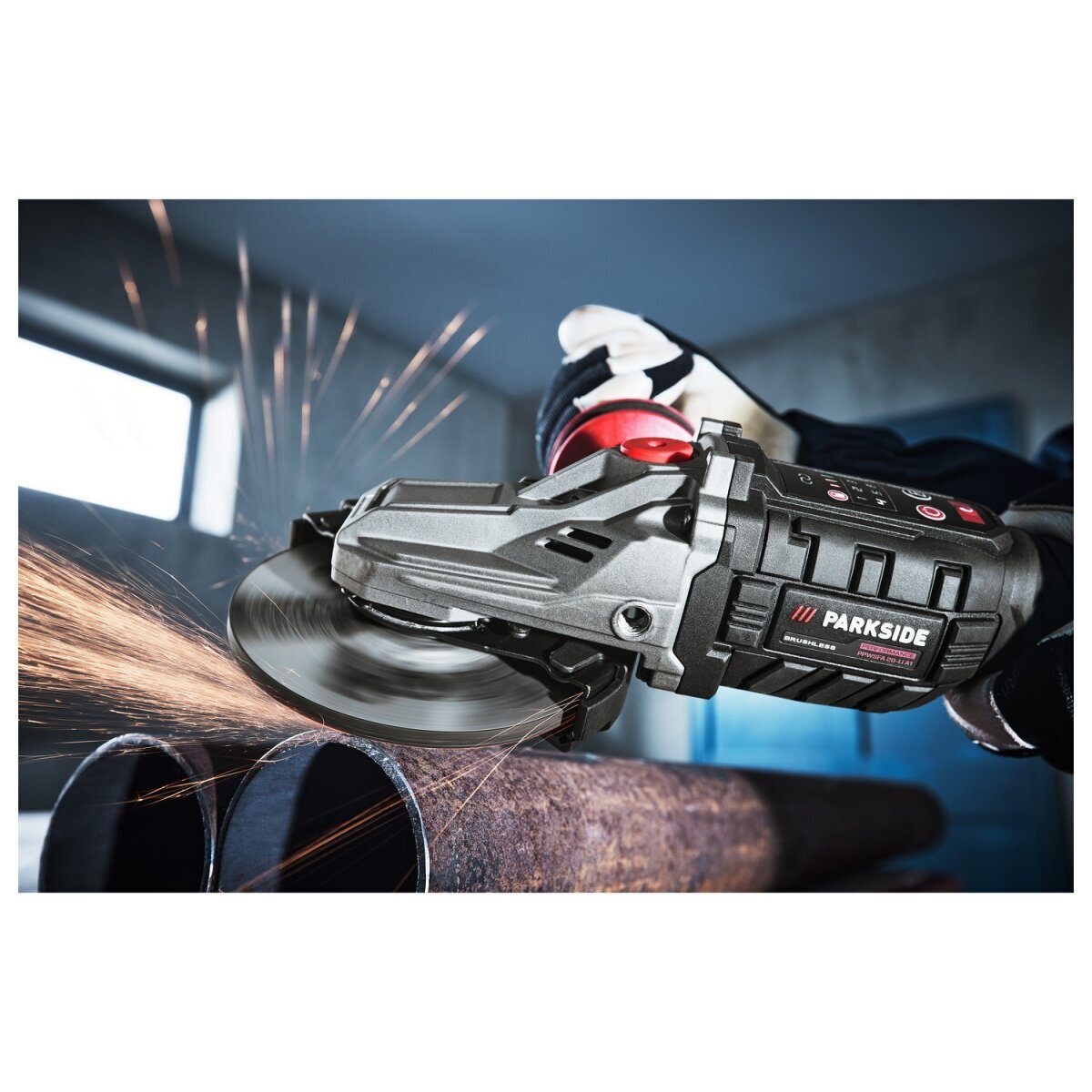 PARKSIDE PERFORMANCE® 20 V Akku-Flachkopf-Winkelschleifer »PPWSFA 20-Li A1«, ohne Akku und Ladegerät