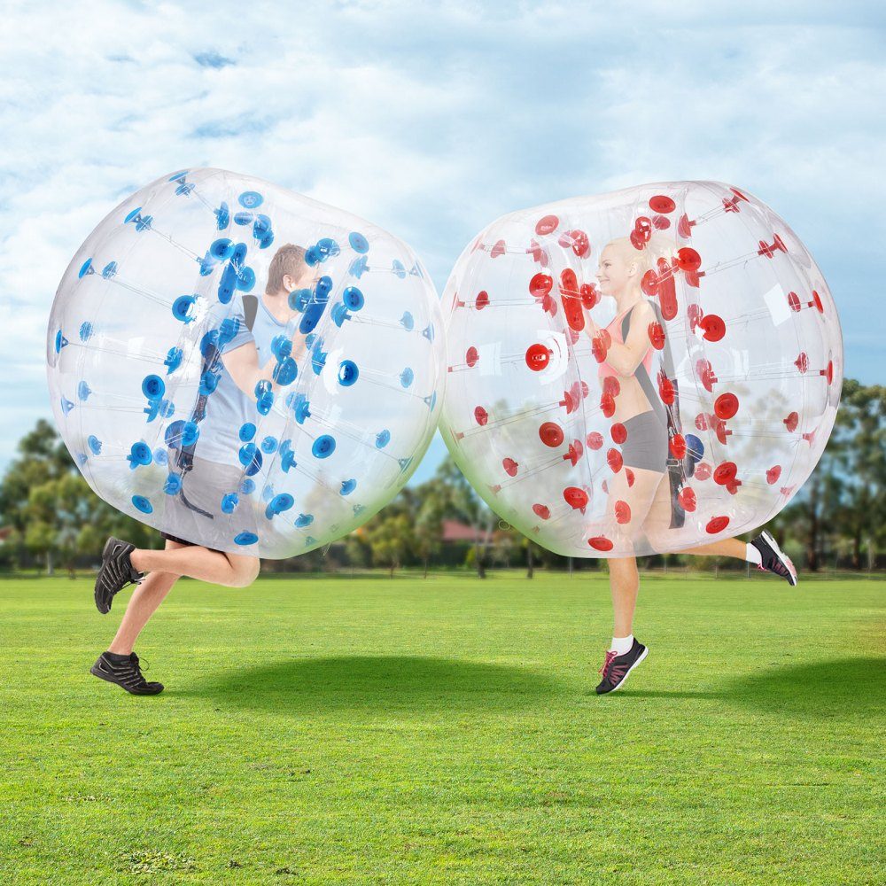 2 x 1,5 m Bumper Ball Bubble Soccer Zorb Aufblasbarer Bumper Ball Blau + Rot