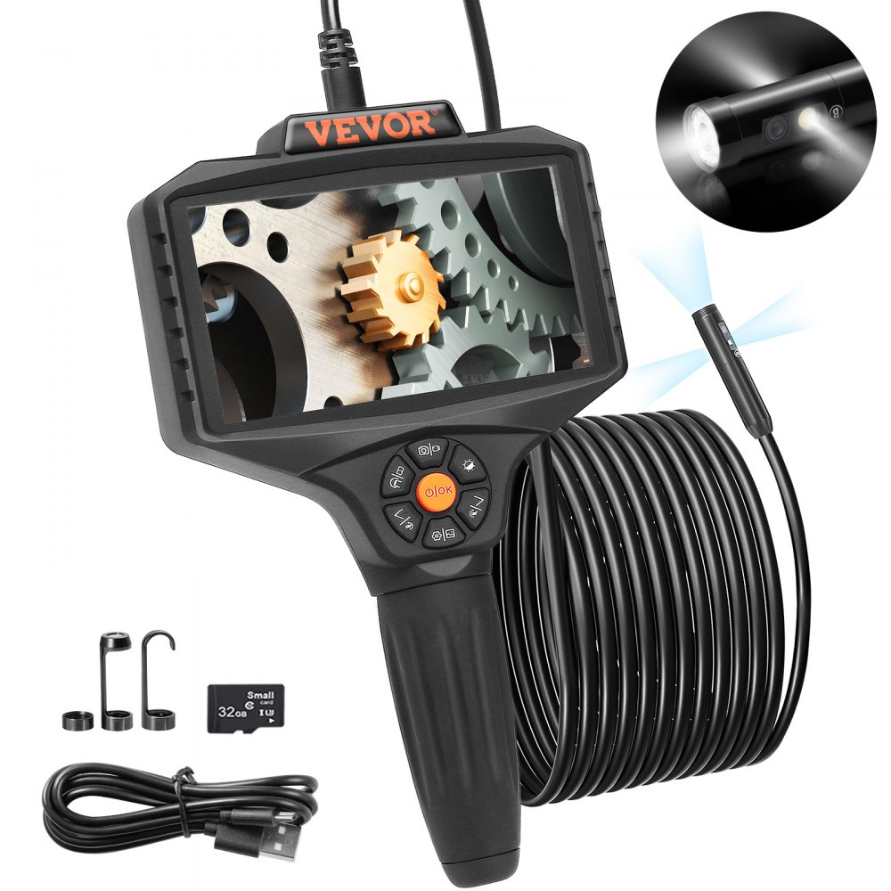 Caméra endoscopique triple objectif Écran IPS 5" Caméra d'inspection 854x480 Caméra de tuyau de câble de 5 m Batterie 5000mAh pendant 5-6 heures Caméra d'égout Endoscope IP67 Rotatif à 180° Moteurs de voiture Égouts Conduits de CVC Caméra endoscopique triple objectif Écran IPS 5" Caméra d'inspection 854x480 Caméra de tuyau de câble de 5 m Batterie 5000mAh pendant 5-6 heures Caméra d'égout Endoscope IP67 Rotatif à 180° Moteurs de voiture Égouts Conduits de CVC