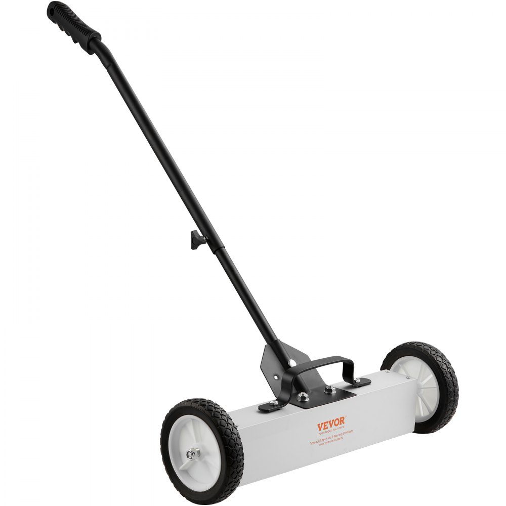 Balai magnétique balayeuse magnétique 77-113 cm, balayeuse magnétique balai magnétique balai magnétique élévateur magnétique 20,4 kg force magnétique collecteur de copeaux magnétique balayeuse de sol