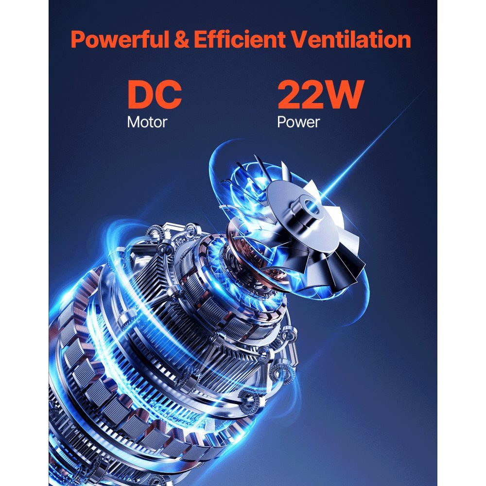 RV Fan Roof Fan 12V Powerful 10 Speed ​​Spiral Fan with Remote Control Built-in DC Motor Electric Lid Fits 14" x 14" Roof Openings