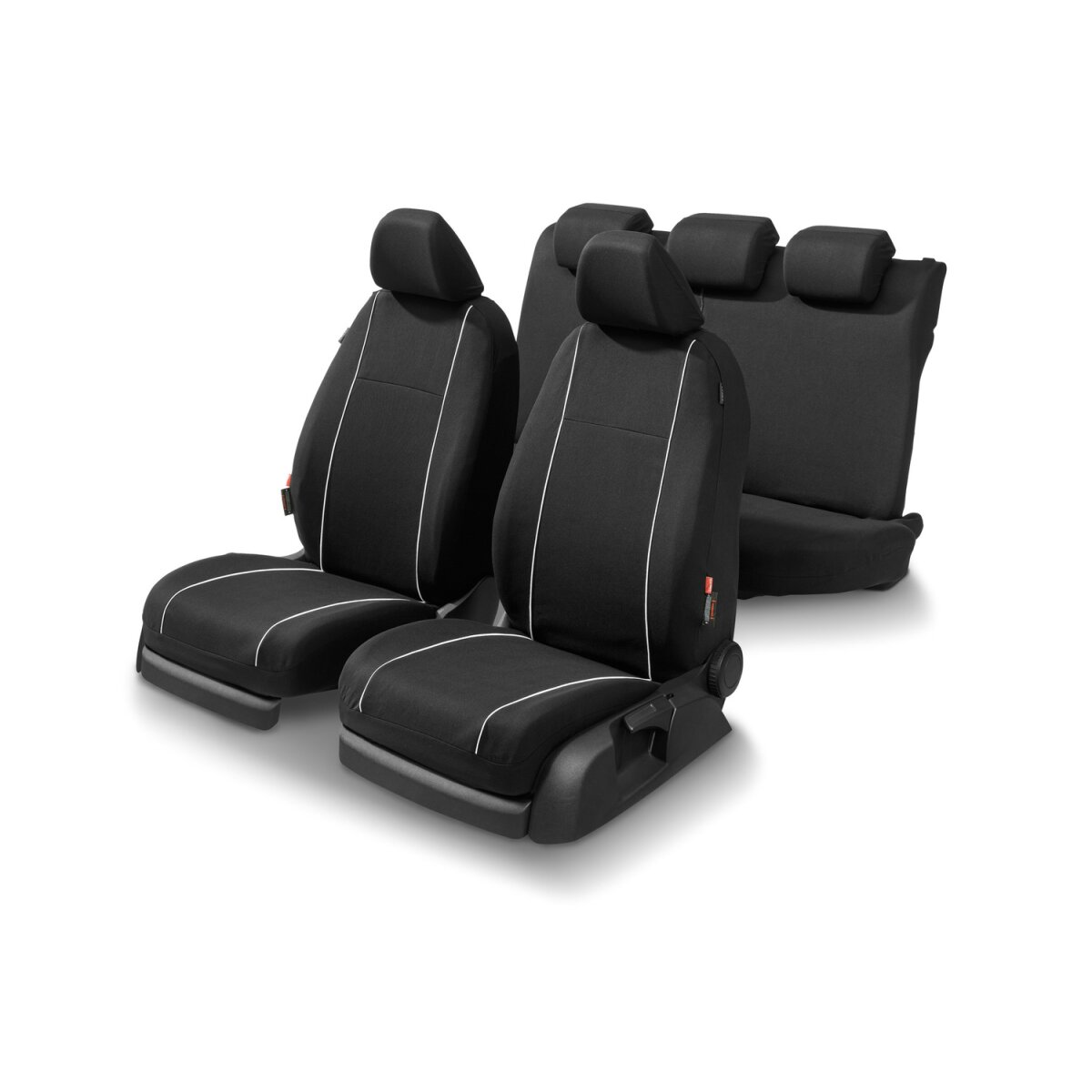 Zestaw pokrowców na siedzenia samochodowe ULTIMATE SPEED®, 12 sztuk, kolor czarny