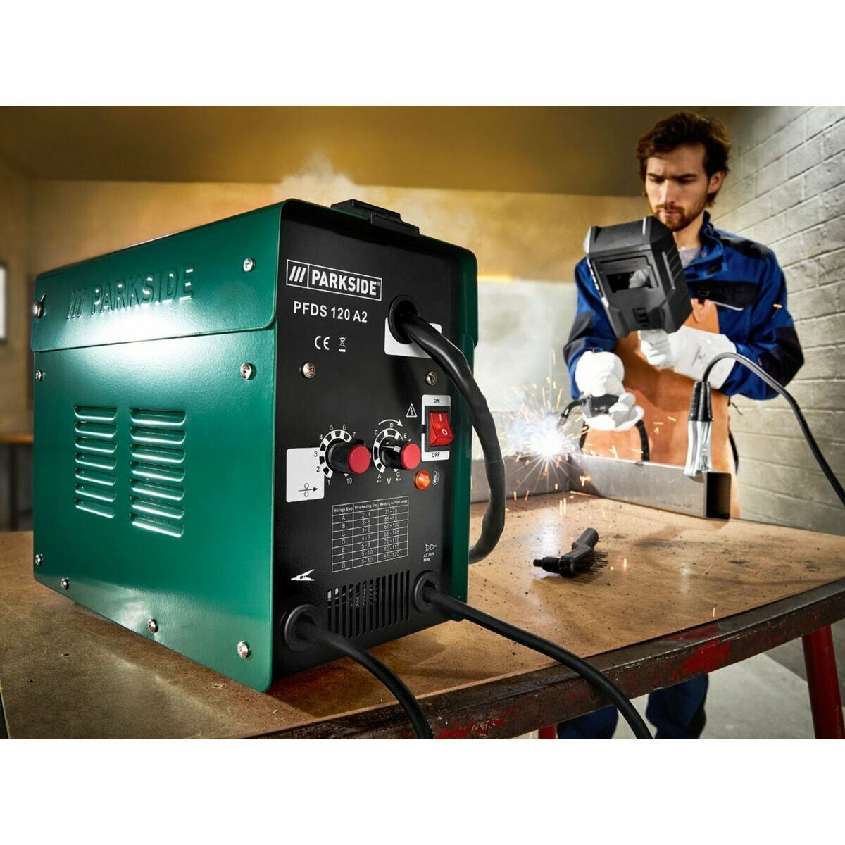 Spawarka drutem rdzeniowym PARKSIDE® »PFDS 120 A2«, 230 V