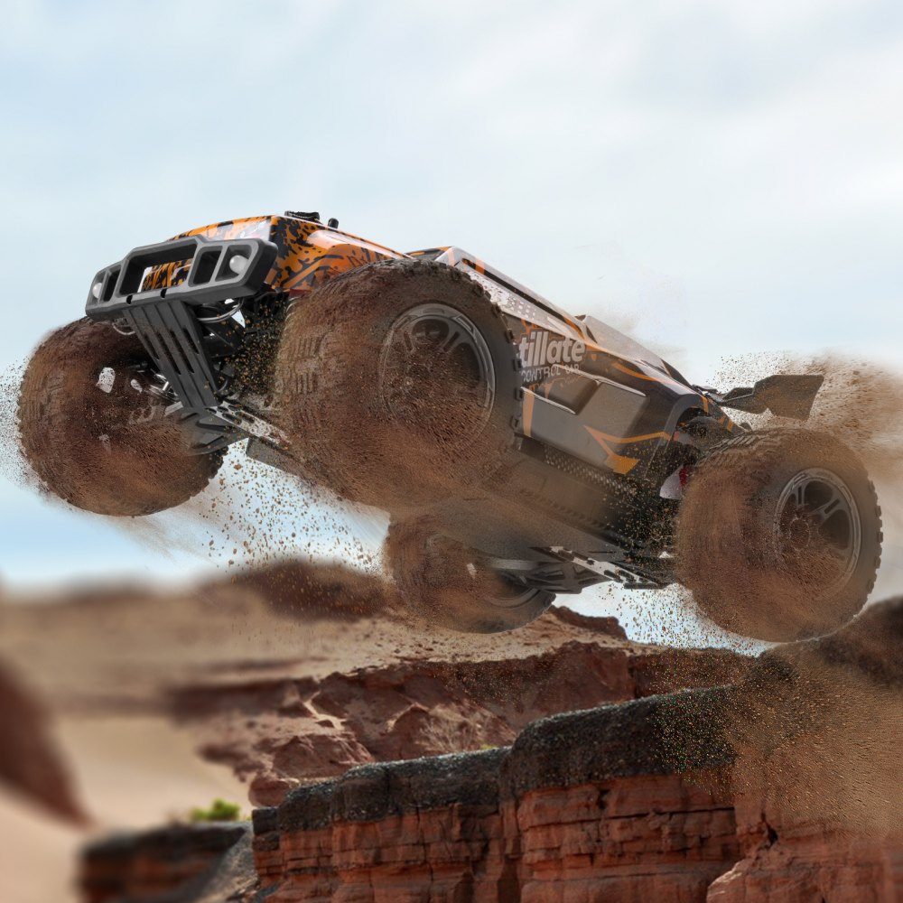 Remote Control Car, 1:10 Scale RC Car, 4WD Off-Road Vehicle with 45° Wheelie and Adjustable Speed, 50km/h RC Racing Car Toy, Ideal for Ages 8 and Up, IPX4