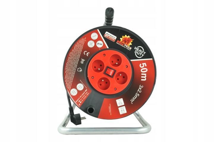 EXTENSION CABLE Cable drum 50m with switch