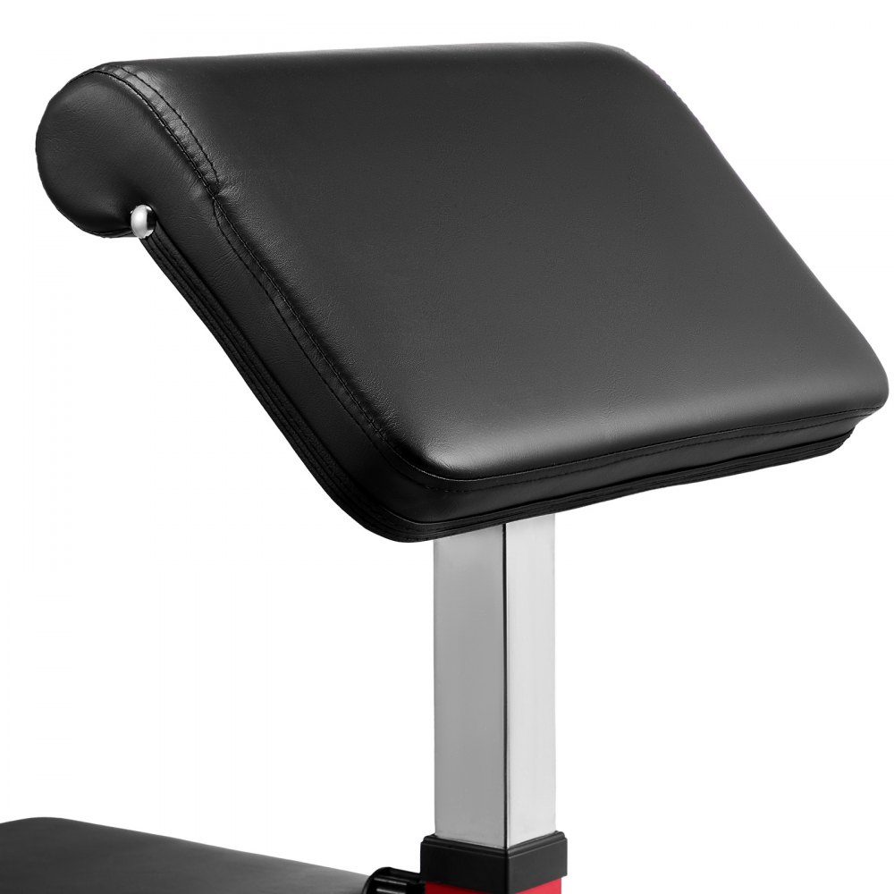 Preacher Curl Bench Halterbank met beenverlenging, krachttrainingsbanken (max. belasting 200 kg), fitnessbank voor thuis, fitnessapparatuur, geïsoleerd halterstation met zittende arm, trainingsbank