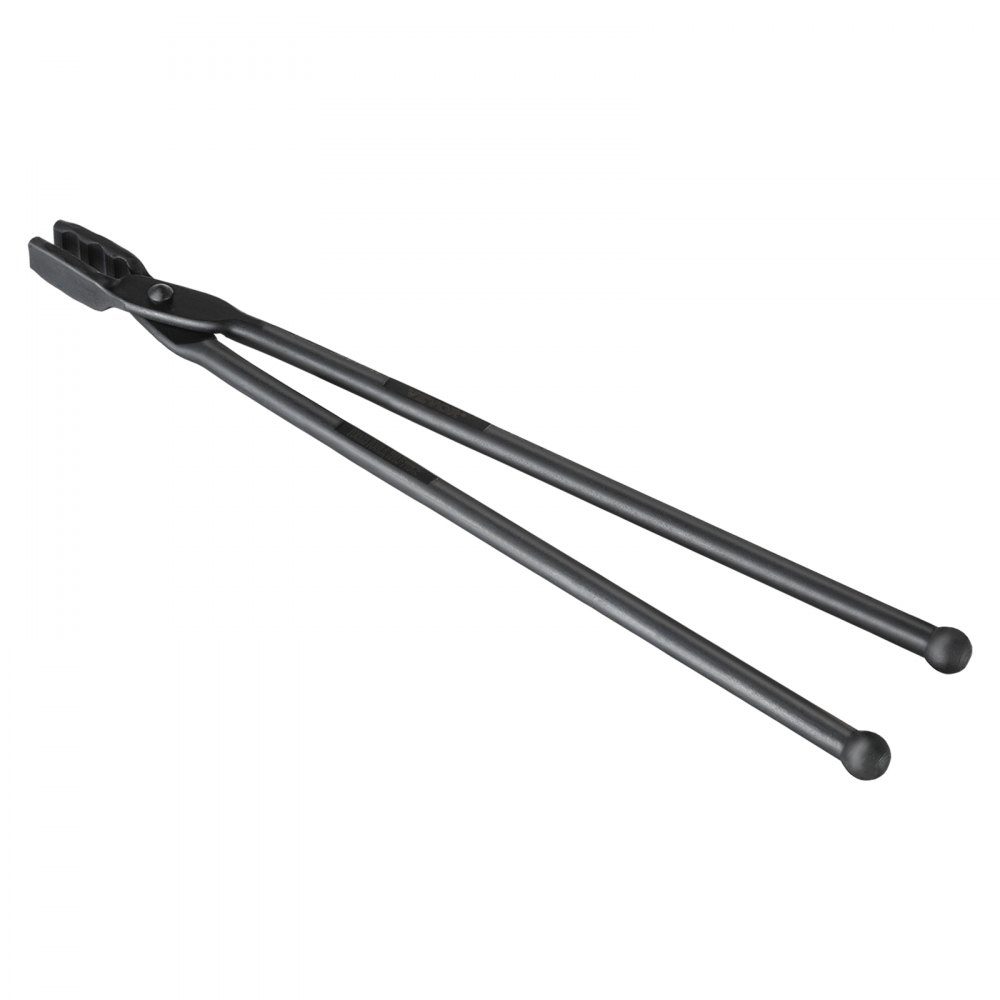Schmiedezange, 458 x 38 x 19,0 mm, Wolf-Backenzange, 96 ± 5° maximaler Backenwinkel, Wolf-Backenzange aus Kohlenstoffstahl, 8 mm maximale Backendicke, Schmiedezange mit verlängertem Griff