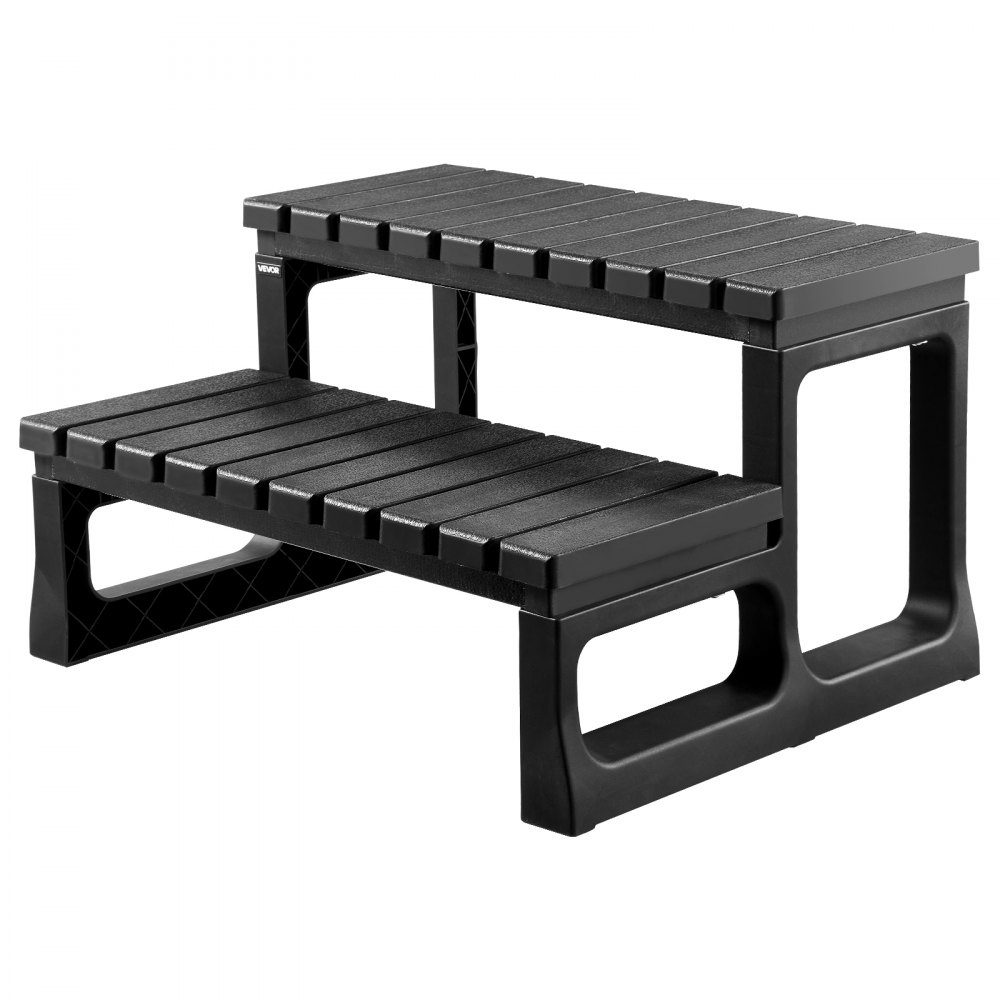 Bathtub Step, Pool Stairs, 2-Step Outdoor Stairs, 23.5" Wide PP Ladder for Above Ground/Inflatable Pools with 300lb Load Capacity, Versatile for RVs with Porches and Patio